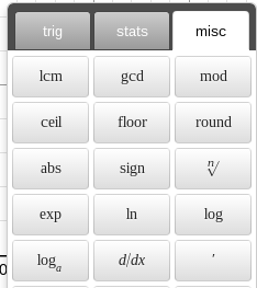 Desmos graphing calculator screen shot