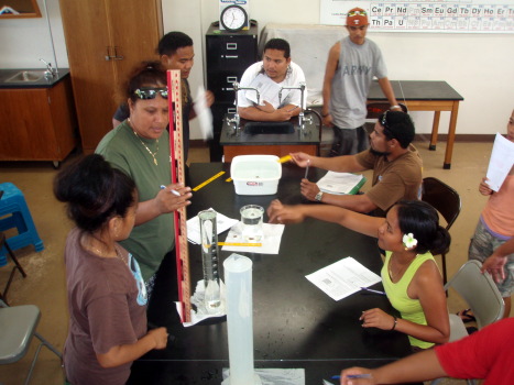 Activity around the center table