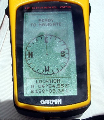 Garmin eTrex GPS at hide location