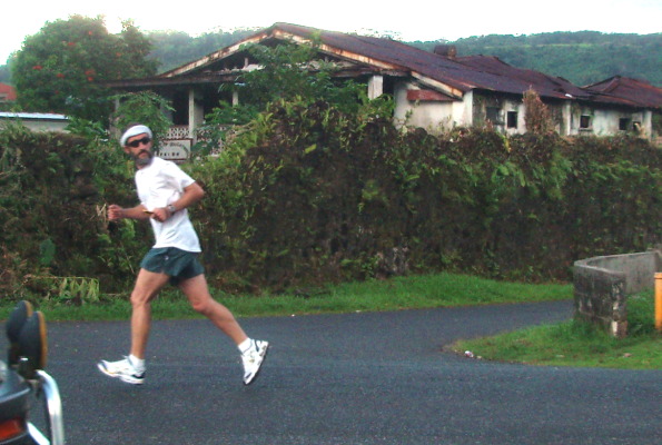 Coming in to the finish line of the half marathon