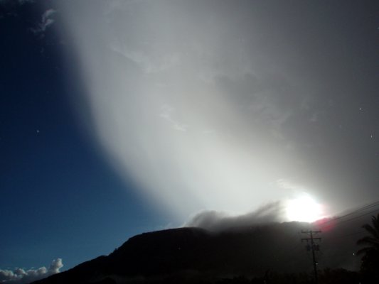 rain curtain over Twemwentwemwensikir ridgeline