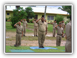 Morning flag raising