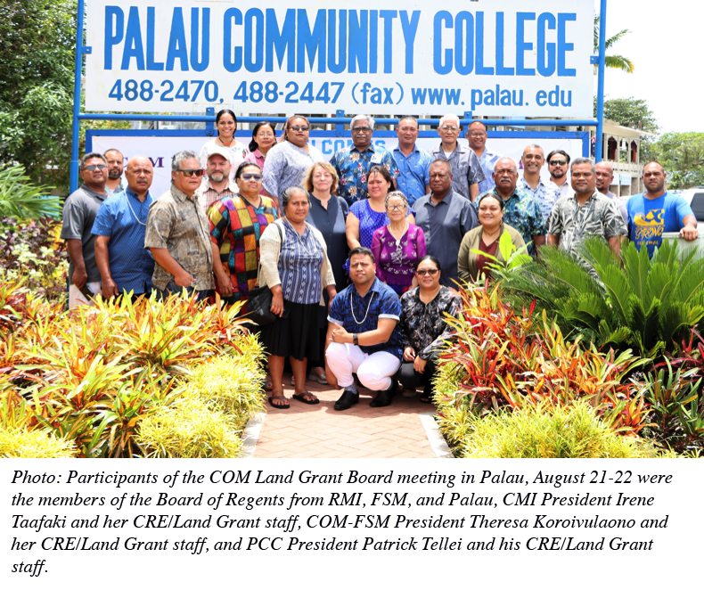 COMFSM The College of Micronesia Land Grant meets in Koror, Palau
