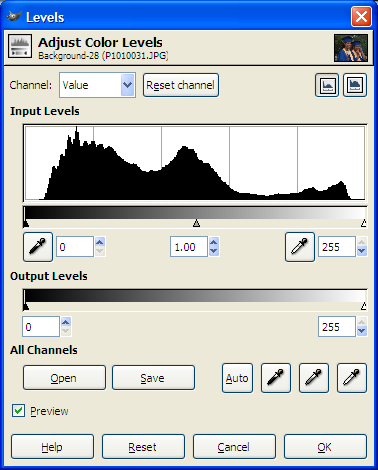 Gimp Color Chart