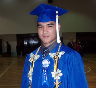 Eugene C.D. Pangelinan Junior with Dean's list honors