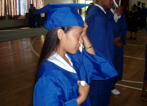 Jayce adjusts tassel