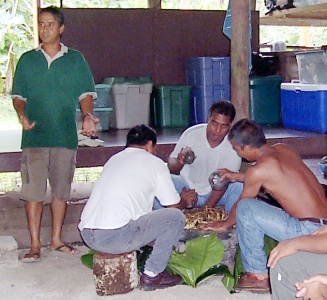 Francisco Mendiola explains as master of ceremonies (menindei) spring 2005.