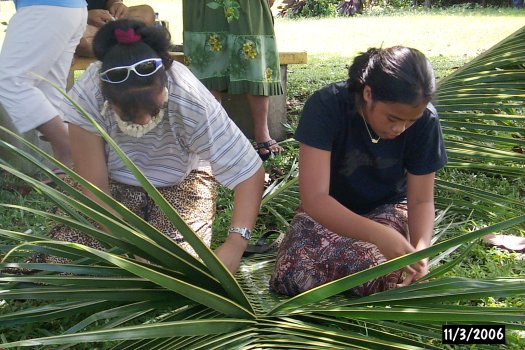 palm frond mat