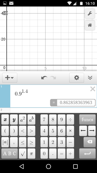 Desmos graphing calculator screen shot