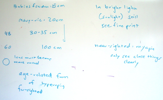Lens activity white board