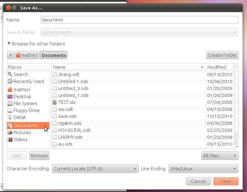Maverick Meerkat 10.10 Save as