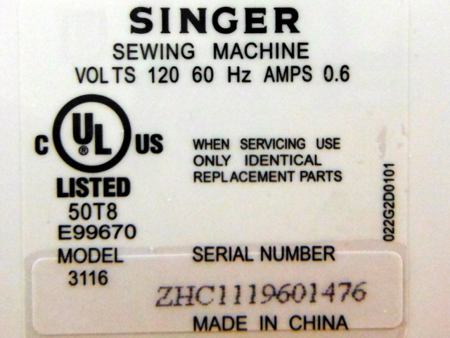 Singer 3116
