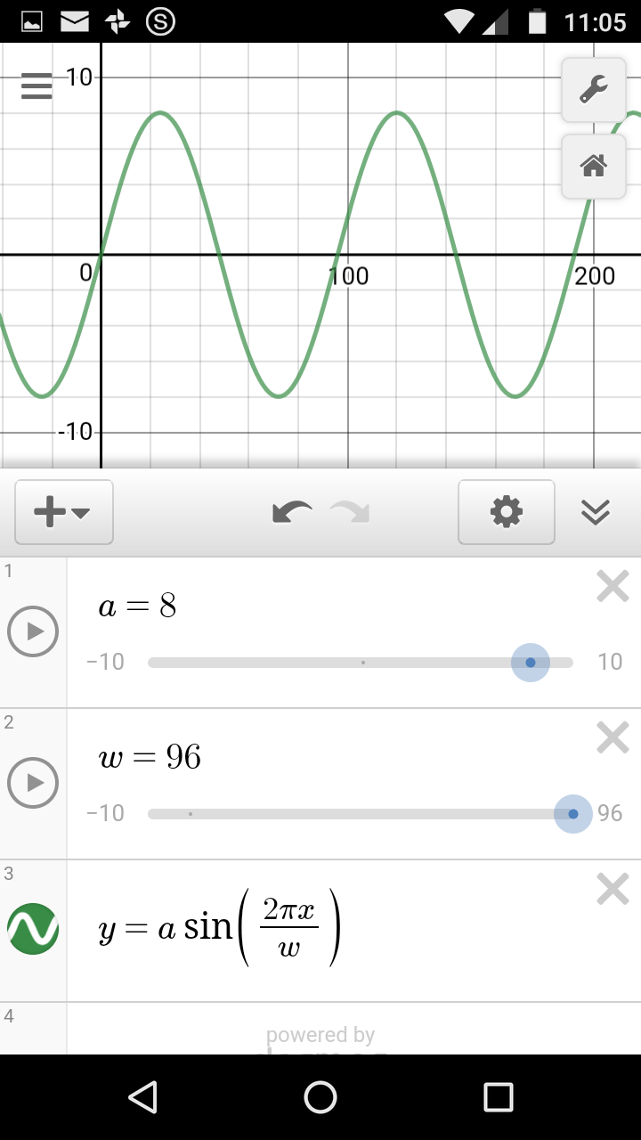 Waveform in Desmos