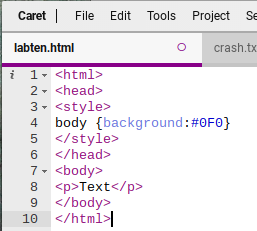Caret text editor on ChromeOS