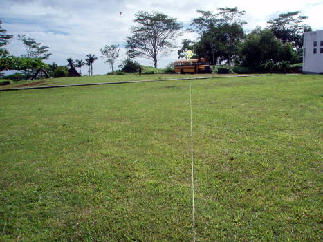The view down the kite line