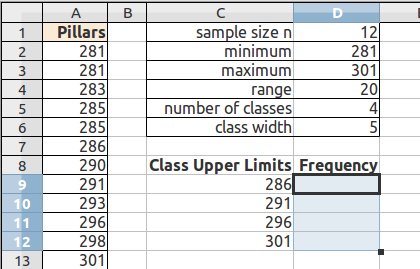 Selecting the cells