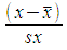 z-score from a sample mean