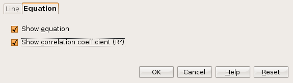 Equation tab