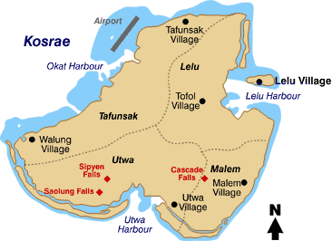 Kosrae Map