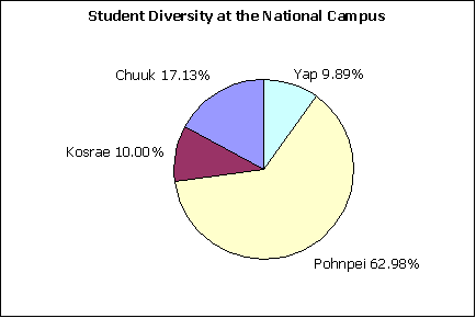 Student diversity at the national campus fall 2002.