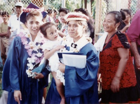 A graduate holds a future student