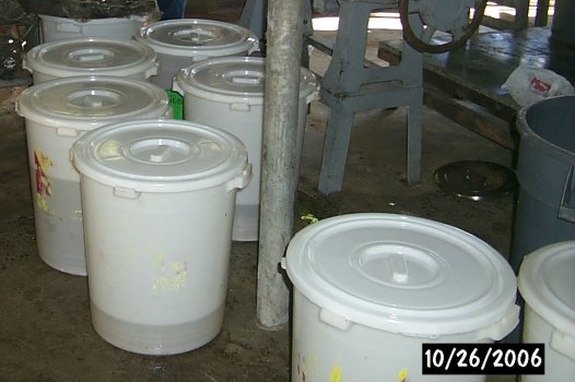 coconut in transfer containers