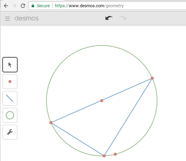 Desmos geometric constructions scratch pad screen shot