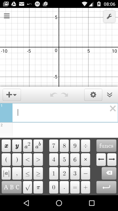 Desmos graphing calculator screen shot
