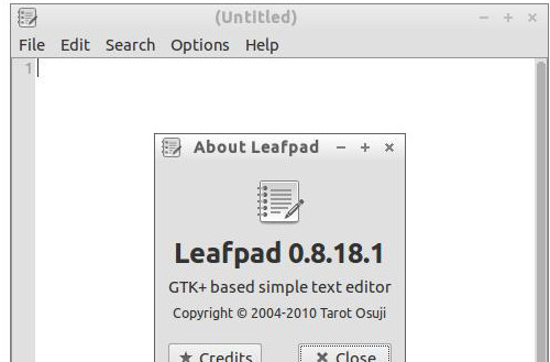 Launching Leafpad