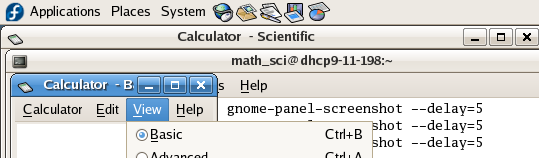 Terminal command gnome-panel-screenshot